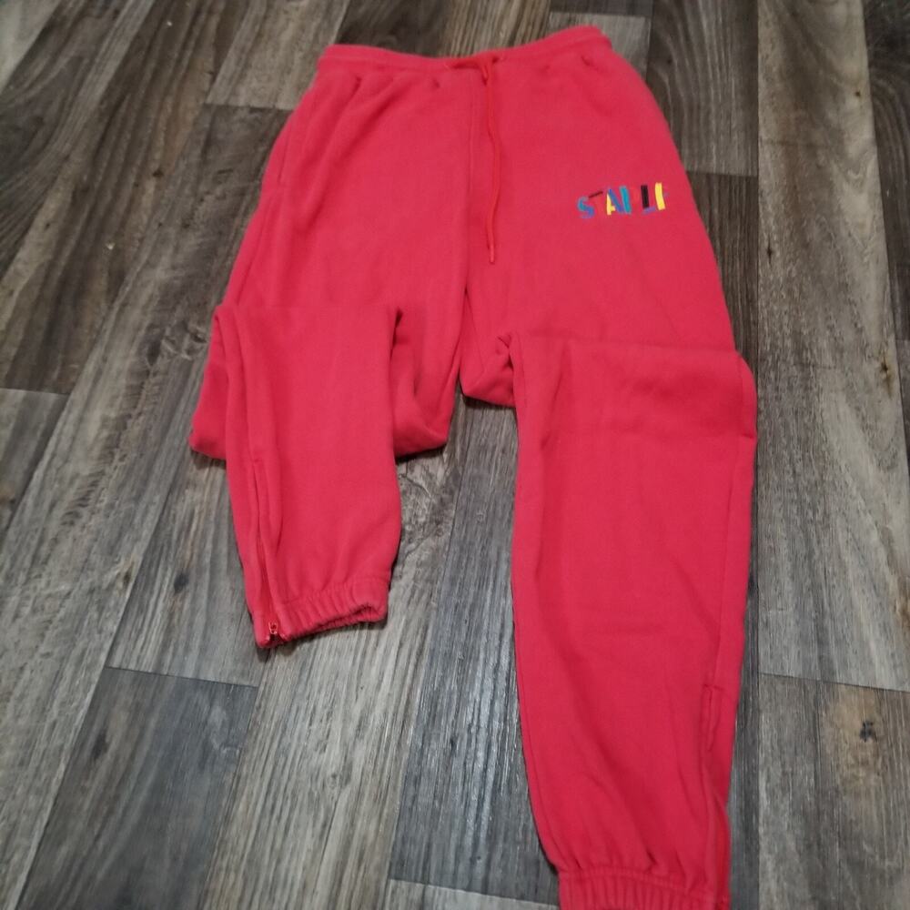 Staple Pigeon Red Sweatpants Joggers‎ size Small Men’s Drawstring Skater